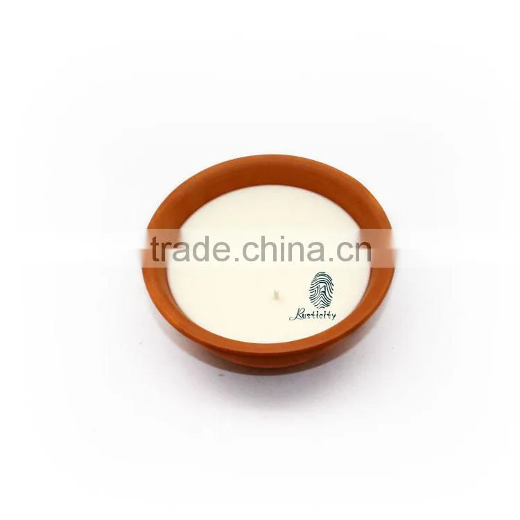 Good quality ceramic bowl natural soy candle with 3 wicks