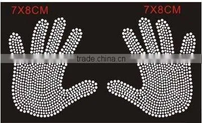 cheap skull design silver nailheads transfer iron on hot fix motif