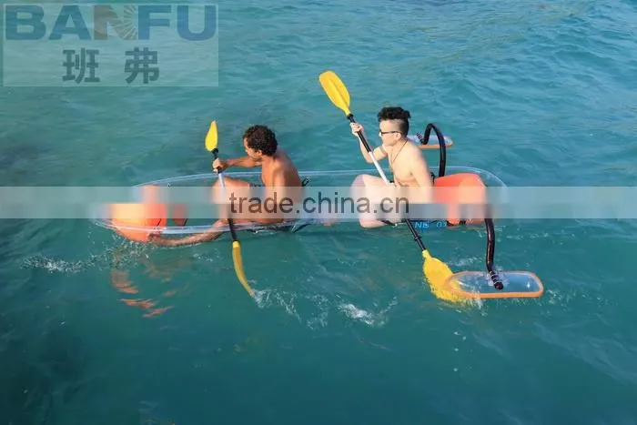 transparent clear kayak