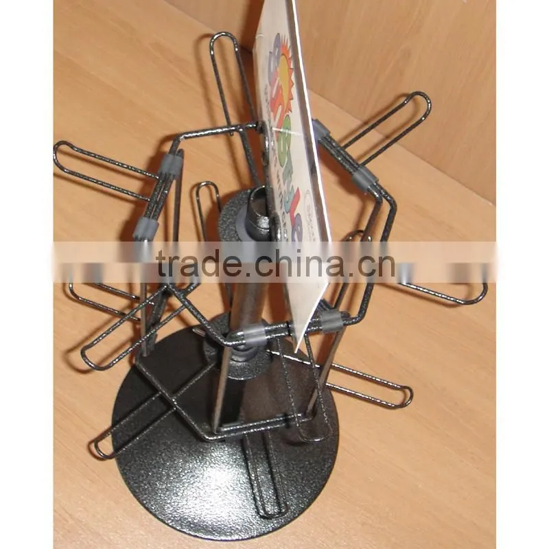 iron wire counter spinning retail display stand with high quality
