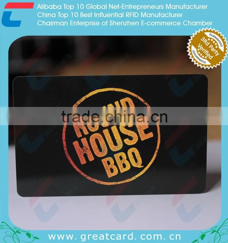 Silk Printing Matt Black PVC Card