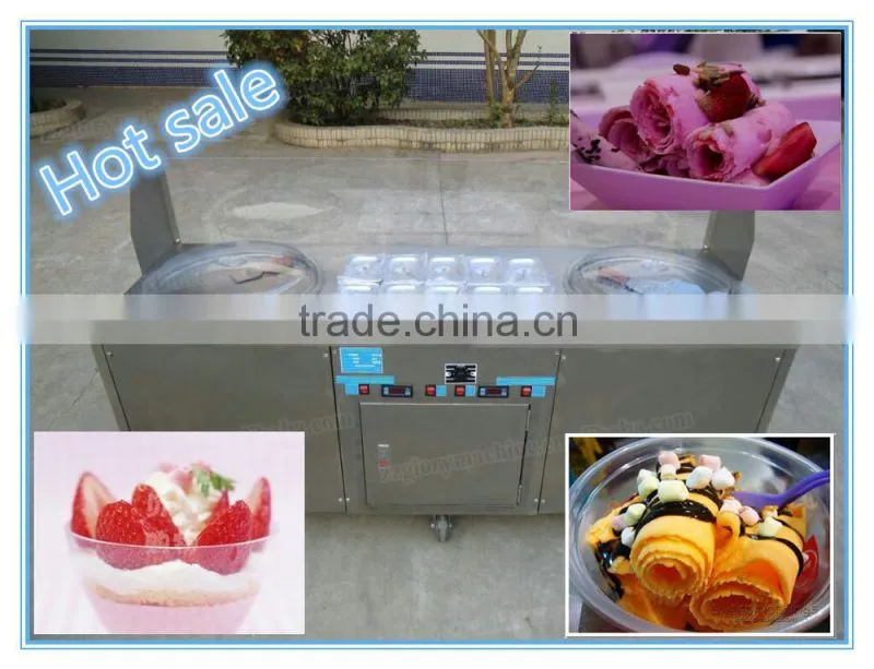 GL-F700 Multi-functional double pan fried ice cream making machine