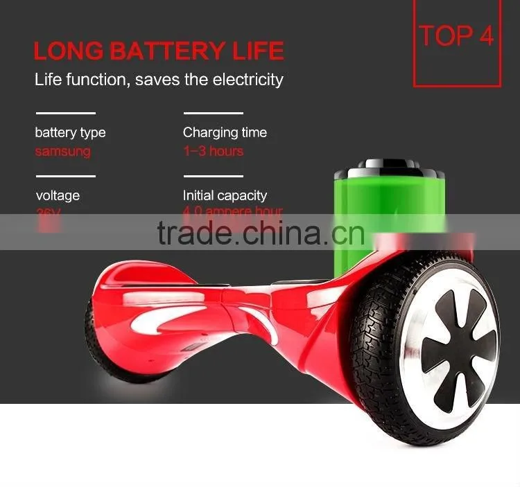 Nice gift for children high quality 2016 smart balance scooter self with samsung battery