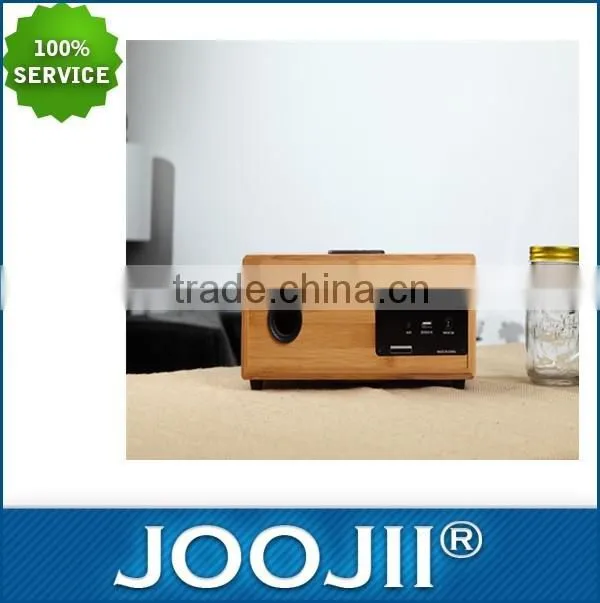 2016 new arrival bamboo hifi speaker with 3. 5Aux and external power adaptor