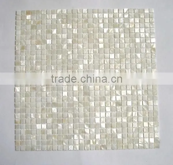 300*300mm Brick tile Chinese frshwater shell mosaic for wall decor