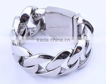 B188 fashion high super big size 316l stainless steel bracelets