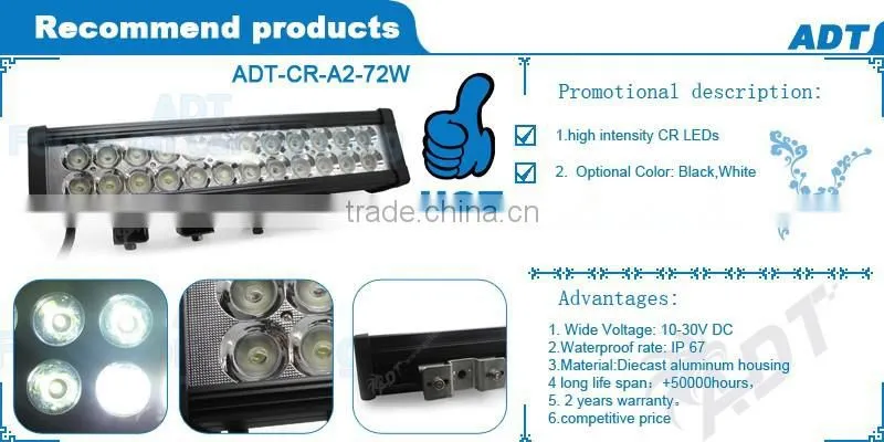 Sale! 14" 72W Offroad LED Work Light Bar Flood Beam SUV Driving Lamp Double Row