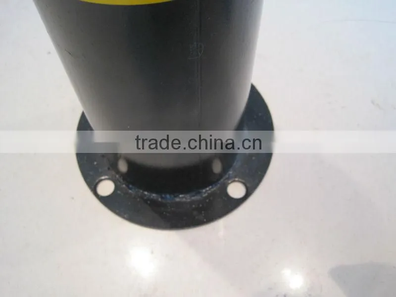 black and yellow security road barriers