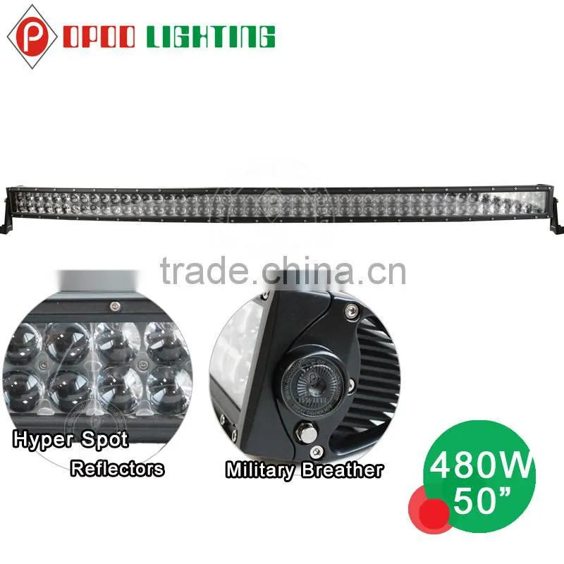 High quality OSRAM dual row 480w led bar 50 curve
