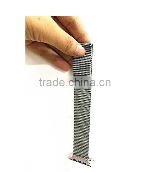 Milanese Loop Strap Magnet Lock Band Woven Mesh Adjustable Bracelet Mesh Metal Replacement Strap For Apple Watch & Sport
