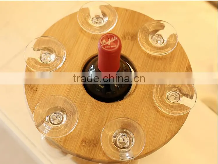 Bamboo wine glass rack