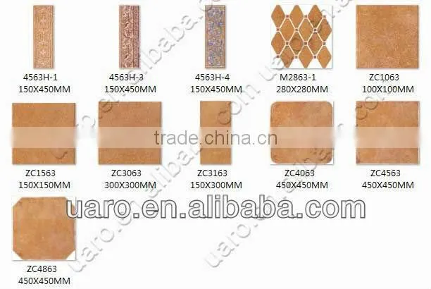 Vintage porcelain flooring brick-red tile Provence Series