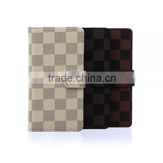Grid Wallet PU Leather For Sony Xperia Z4 Case Cover