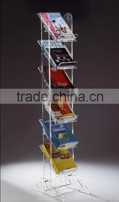 Acrylic counter book display racks