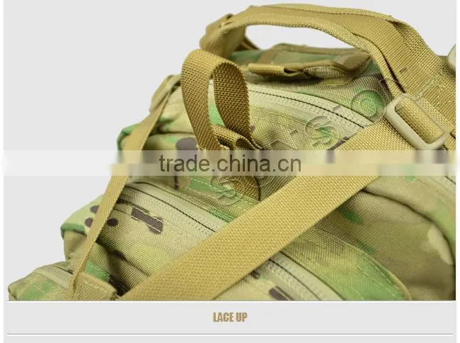 1000D waterproof fabric Military Tactical Backpack stitched with nylon