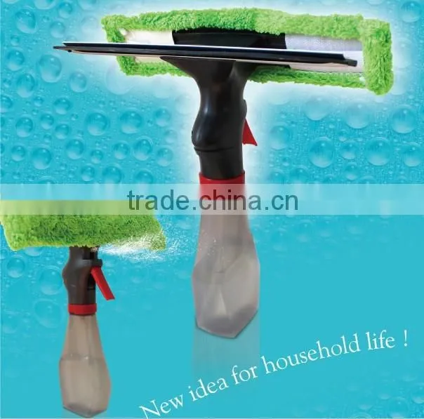 As Seen TV Silicon Wiper Blade Glass Cleaner Window Spray Squeegee 2 in 1 Water Brush