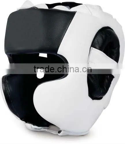 boxing head guard made of cow hide leather