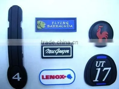 Warning Sign garment pvc badge silicone label pvc patch
