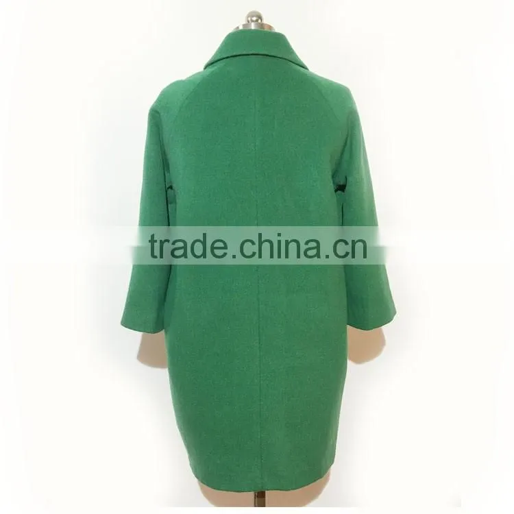 2016AW woolen garment customized woman's fashion long coats four buckle