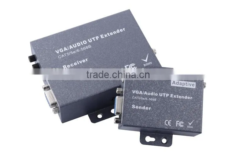 LINK-MI LM-102TRS 200m VGA Extender Sender Receiver Over Cat5 Support Local and Remote VGA Monitors