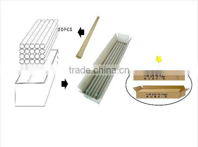 Cheap Price Hot selling G13 base 1.2m T8 led glass tube light