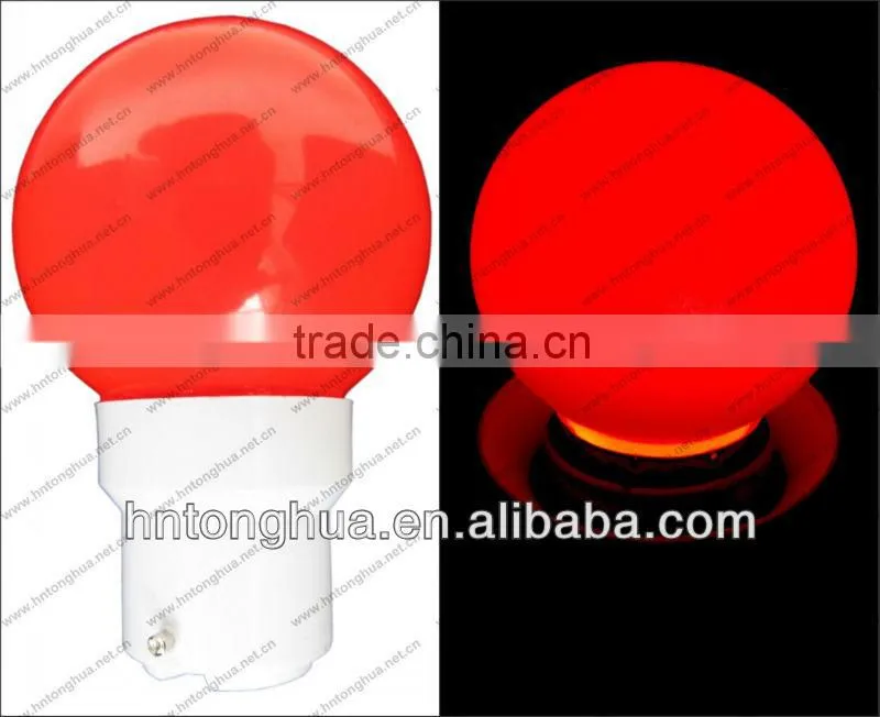 LED G40 round bulb christmas light 1W E27 / B22 , PC cover , IP45 , CE & ROHS
