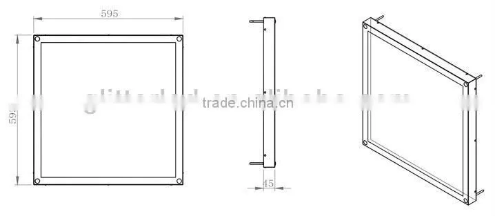 Surface mounted 595*595mm 40W LED Panel light PL-0606-4503 (SAA, C-Tick, TUV,RoHS)