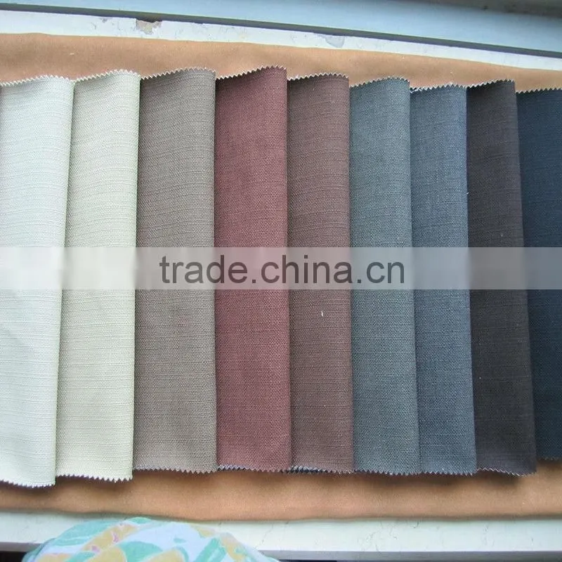 100% polyester imitate linen fabric boned with knitting fabric