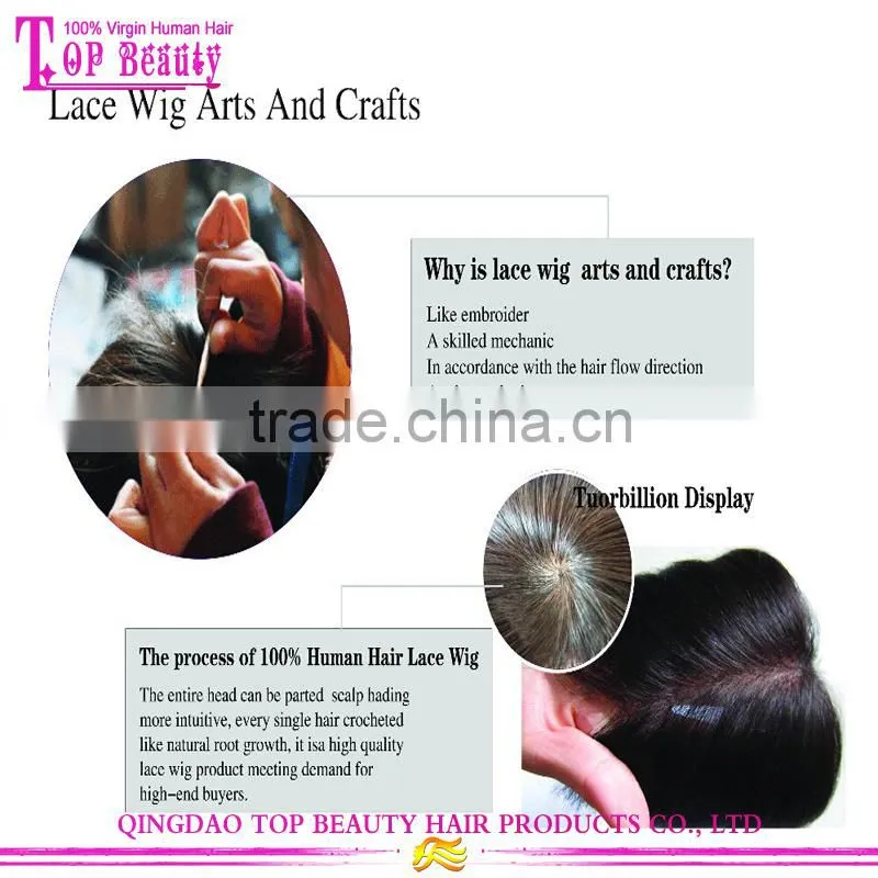 18 Inches Wholesale Price Qingdao Factory Loose Wave Side Part Lace Front Wig Brazilian Human Hair Wig