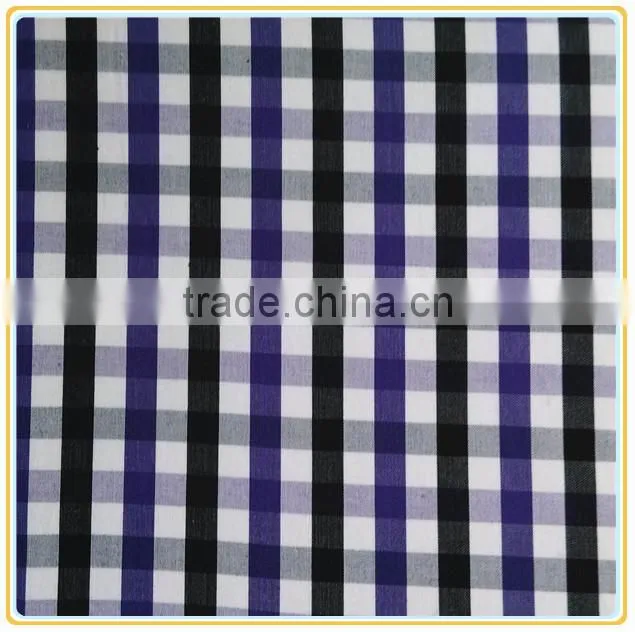 100% Cotton Yarn Dyed Check Shirting Fabric