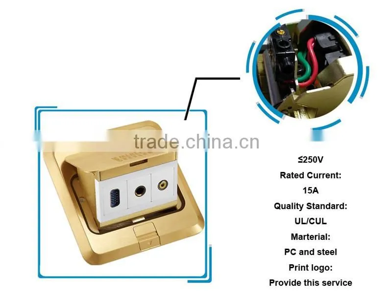 Universal intelligent multimedia floor box socket