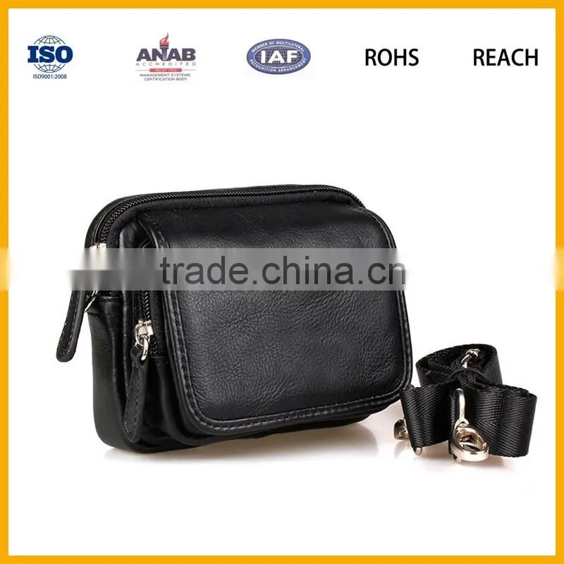 Leather Fanny Pack Pocket Travel Waist Belt Bag Cell Phone Holder