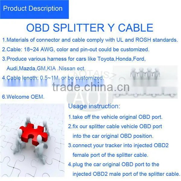 obd factory auto diagnostic j1962 16pin male female cable parts auto