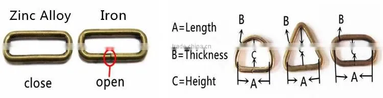 New Design Small Metal D- Ring For Handbags