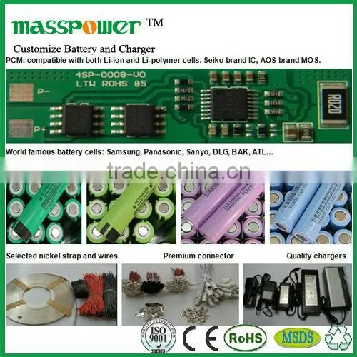New 18650 2s2p 7.4v battery pack