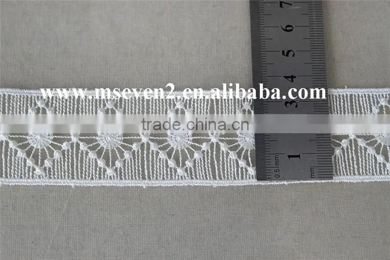 unexceptionable 3.5cm in white color crochet lace trim embroidery polyester lace trim indian saree border lace trim