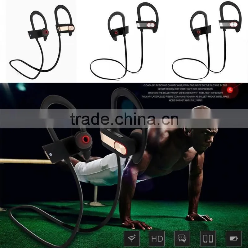 2016 High Quality In-Ear Wireless Sports Bluetooth Stereo Headphone Earbuds Headset Earphone