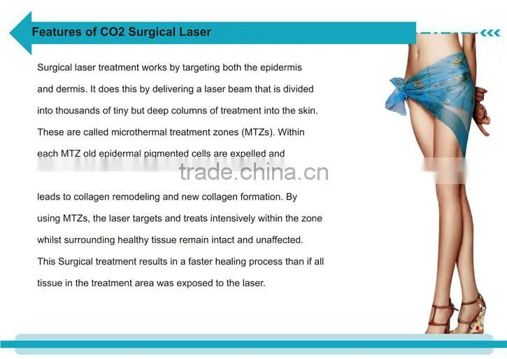portable RF drive fractional freckle wrinkle acne scar removal whiting CO2 fractional laser machine -CV-II