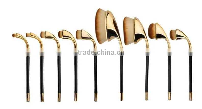 World best selling products 9 Pieces Soft Oval Toothbrush Makeup Brush sets free samples