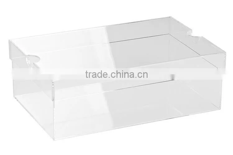 2016 Visible Dustproof acrylic nike shoes display box with label