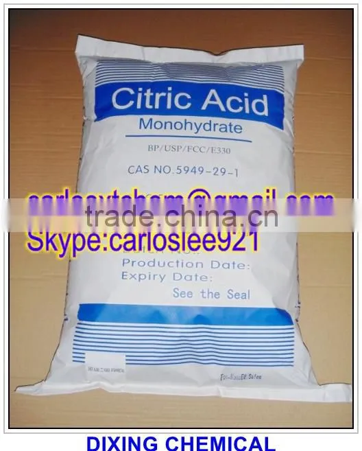 Food Additives Citric Acid Monohydrate / Anhydrous BP98