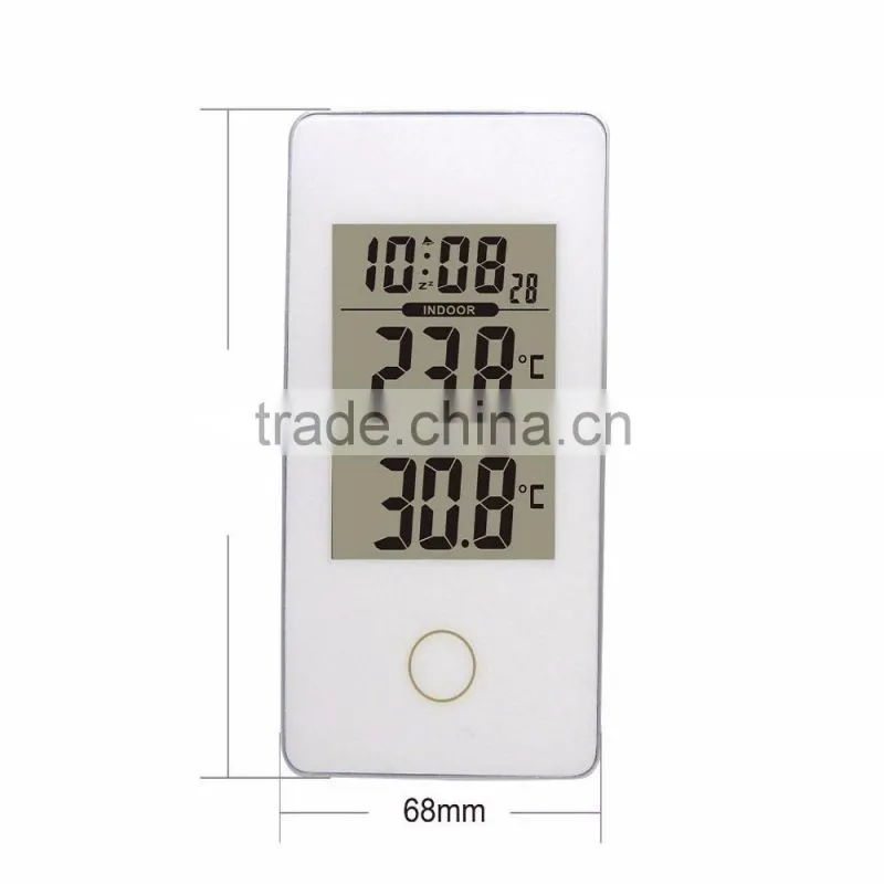 Portable Home/Office RCC Weather Station Black with Indoor Outdoor Thermometer Monitor Digital Alarm Clock