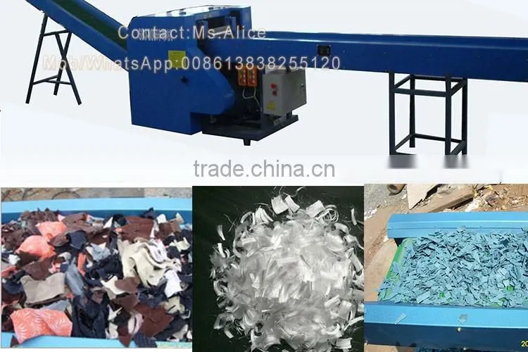 automatic waste rags glass fibre polyster yarn leather cutting machine