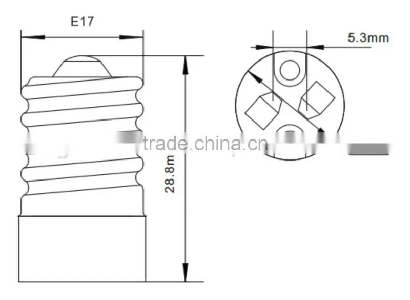 SG-AD-E17-MR16 motorcycle lighter socket