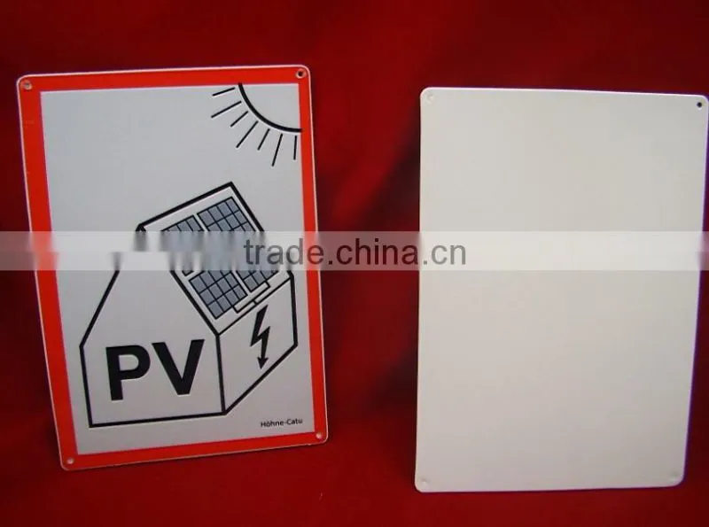 reflective pvc warning sign