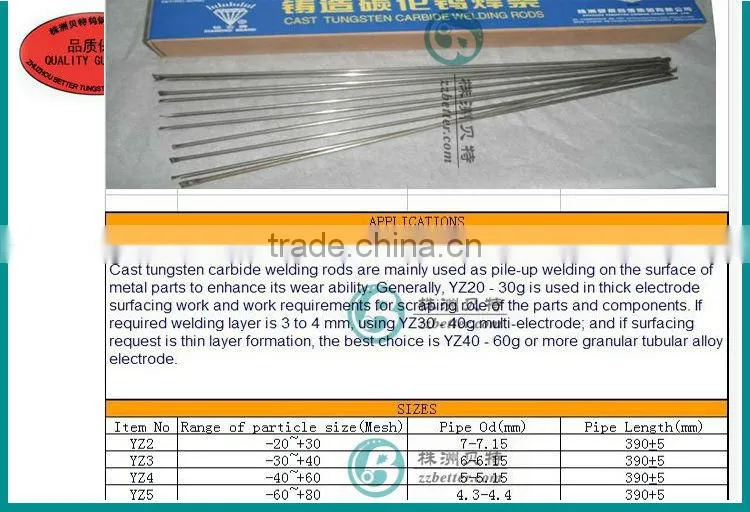 cast tungsten carbide welding rods,diamond brand