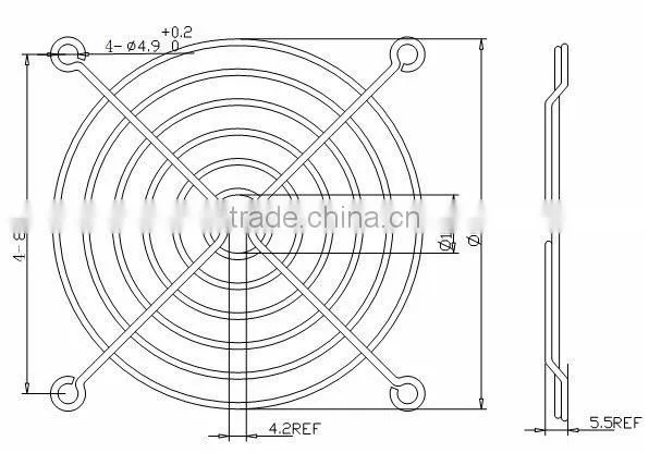 90mm metal protective cover, metal fence for cooling fan, fan guard