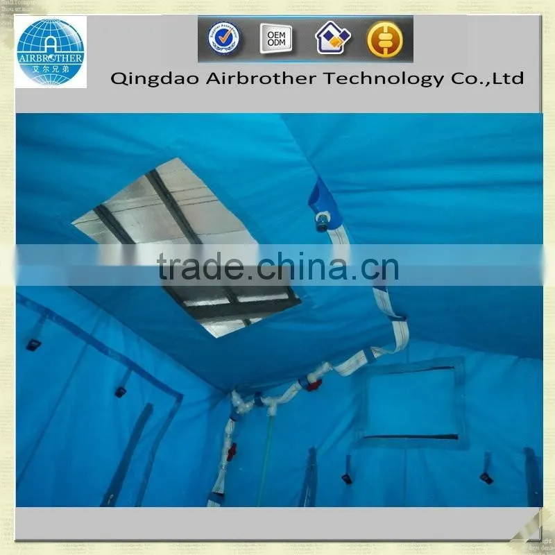 PVC coated inflatable decontamination tent for firefighting