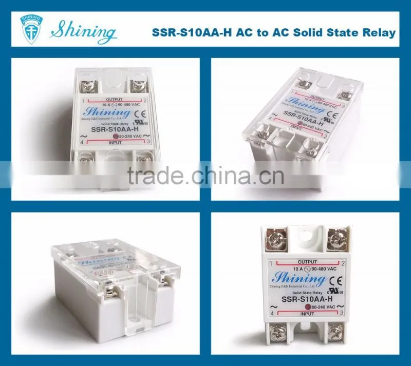 SSR-S10AA-H For Heater 10A 480V AC 380V SSR Solid State Relay