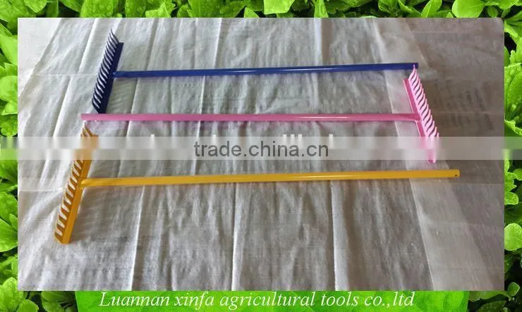 different colour of garden rake with steel handle